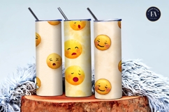 Emoji Face Sneezing Watercolor Seamless Digital Paper Product Image 3