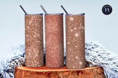 Rose Gold Glitter Shimmering Metallic Seamless Digital Paper Product Image 3