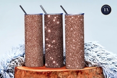 Rose Gold Glitter Shimmering Metallic Seamless Digital Paper Product Image 3