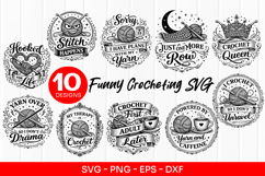 Funny Crochet SVG Cute Yarn &amp; Knitting Quotes Product Image 1