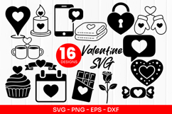 Valentine Love Icons and clipart SVG Product Image 1