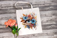 Floral eye watercolor clipart sublimation bundle Product Image 2
