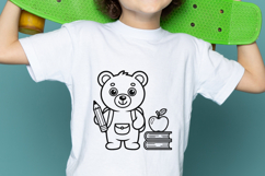 Cute Back to School Bear Student SVG PNG Product Image 2