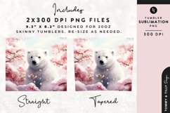 Christmas Snowy Animal Polar Bear Tumbler Wrap PNG Sublimati Product Image 2