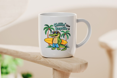 Chillin’ Like a Reptile Surf Cartoon Clipart Product Image 4