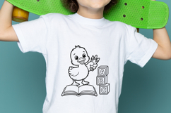 Cute School Duck Student SVG PNG Product Image 3