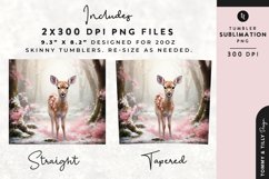 Christmas Snowy Animal Deer Tumbler Wrap PNG Sublimation Product Image 2