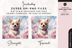 Christmas Snowy Animal Chihuahua Tumbler Wrap PNG Sublimatio Product Image 2