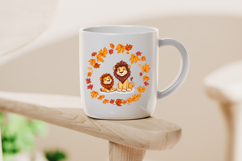 Autumn Wreath with Cute Animals Clipart Product Image 4
