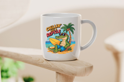 Chillin’ Like a Reptile Cartoon Alligator Clipart Product Image 4