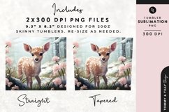 Christmas Snowy Animal Deer Tumbler Wrap PNG Sublimation Product Image 2