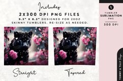 Christmas Snowy Animal Leopard Tumbler Wrap PNG Sublimation Product Image 2