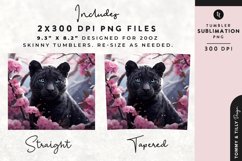 Christmas Snowy Animal Leopard Tumbler Wrap PNG Sublimation Product Image 2