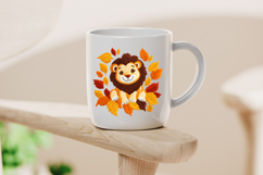 Cute Autumn Bear Leaves Clipart Product Image 4