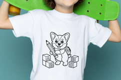 Cute School Corgi Student SVG PNG Product Image 3
