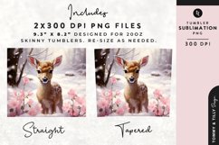 Christmas Snowy Animal Deer Tumbler Wrap PNG Sublimation Product Image 2