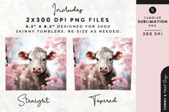 Christmas Animal Cow Tumbler Wrap PNG Sublimation | 20oz Product Image 2