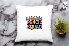 Pencil Squad School Clipart Sublimation PNG Product Image 3