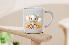 Baby Giraffe with Pumpkins Clipart Product Image 4