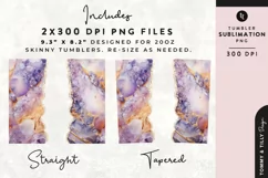 Personalised Name Tumbler Wrap PNG Sublimation | Marble Product Image 2