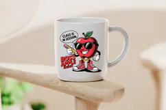 Boss Apple Energy Cartoon Clipart for School PNG Product Image 4