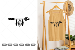 Arrow With Feathers SVG &amp; Clipart Product Image 1