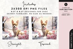 Christmas Snowy Animal Chihuahua Tumbler Wrap PNG Sublimatio Product Image 2