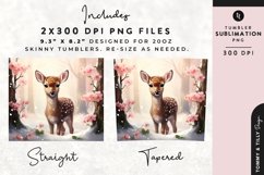 Christmas Snowy Animal Deer Tumbler Wrap PNG Sublimation Product Image 2