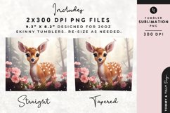 Christmas Snowy Animal Deer Tumbler Wrap PNG Sublimation Product Image 2