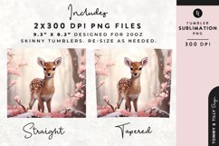 Christmas Snowy Animal Deer Tumbler Wrap PNG Sublimation Product Image 2