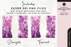 Personalised Name Tumbler Wrap PNG Sublimation | Marble Product Image 2