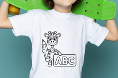 Cute School Giraffe Teacher SVG PNG Product Image 3