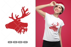 Winter Reindeer Scene SVG and Clipart Product Image 1