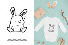 Kawaii Bunny SVG &amp; Clipart Product Image 1