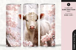 Christmas Animal Cow Tumbler Wrap PNG Sublimation | 20oz Product Image 1