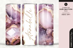 Personalised Name Tumbler Wrap PNG Sublimation | Marble Product Image 1