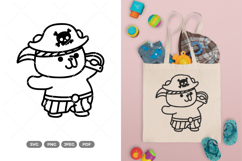 Pirate Bear SVG &amp; Clipart Product Image 1