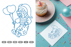 Clown SVG &amp; Clipart Product Image 1