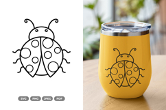 Kawaii Ladybug SVG &amp; Clipart - Spring Cut File Product Image 1