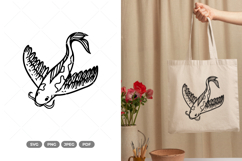 Winged Koi SVG &amp; Clipart Product Image 1