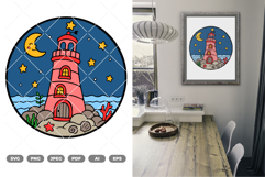 Lighthouse Colored SVG &amp; Clipart Product Image 1