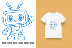 Chibi Robot SVG &amp; Clipart Product Image 1