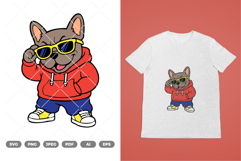 Cool Dog Colored SVG &amp; Clipart Product Image 1