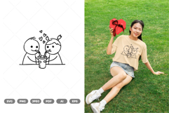 Valentine Doodle SVG &amp; Clipart Product Image 1