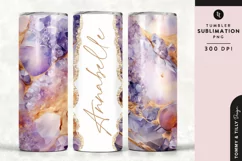 Personalised Name Tumbler Wrap PNG Sublimation | Marble Product Image 1