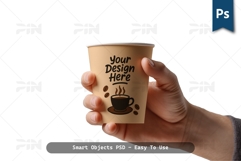 Coffee Paper Cup Mockup - Realistic PSD Template Product Image 1