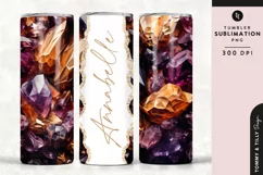 Personalised Name Tumbler Wrap PNG Sublimation | Marble Product Image 1