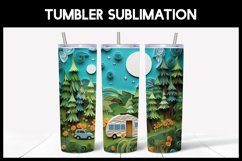 6 3D Summer Landscape Tumbler Sublimation I Paper Quilling Product Image 7