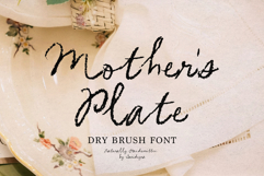 Mother's Plate - Dry Brush Font Product Image 1