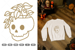 Skull and Plant SVG &amp; Clipart Product Image 1